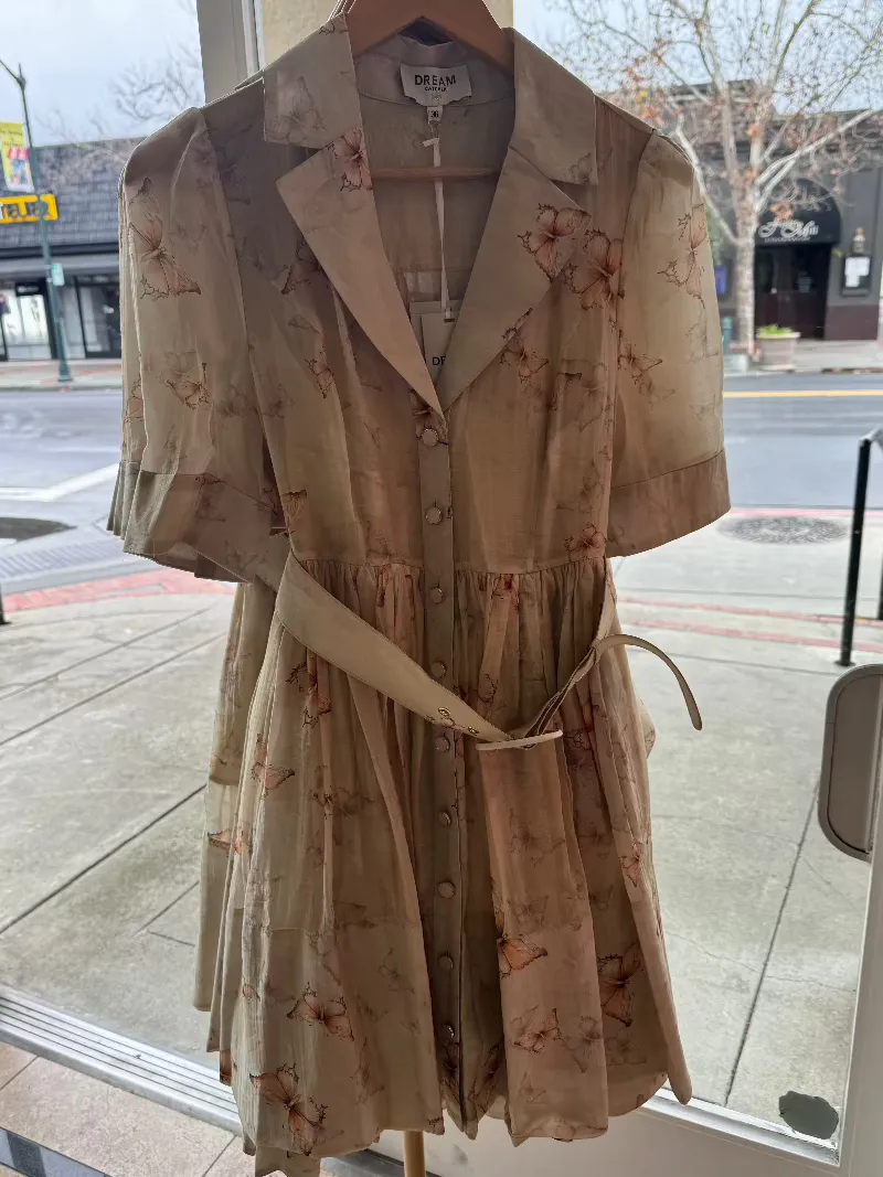 Dream Catcher - Molly Dress in Lemon Butterflies
