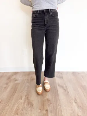 Estelle Grey Wide Leg Jeans