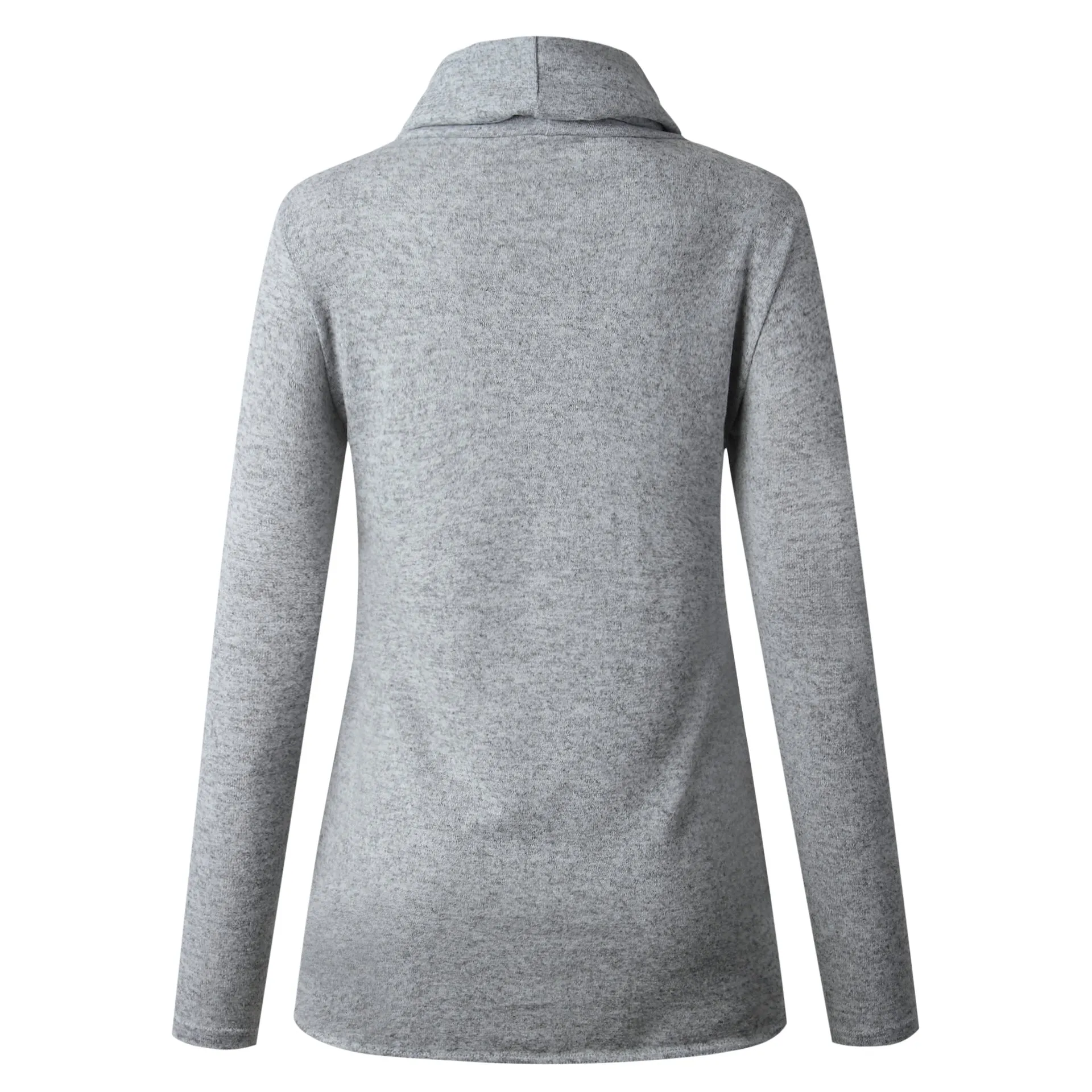 Fashion Turtleneck Long Sleeve Irregular Women's Sweatshirt