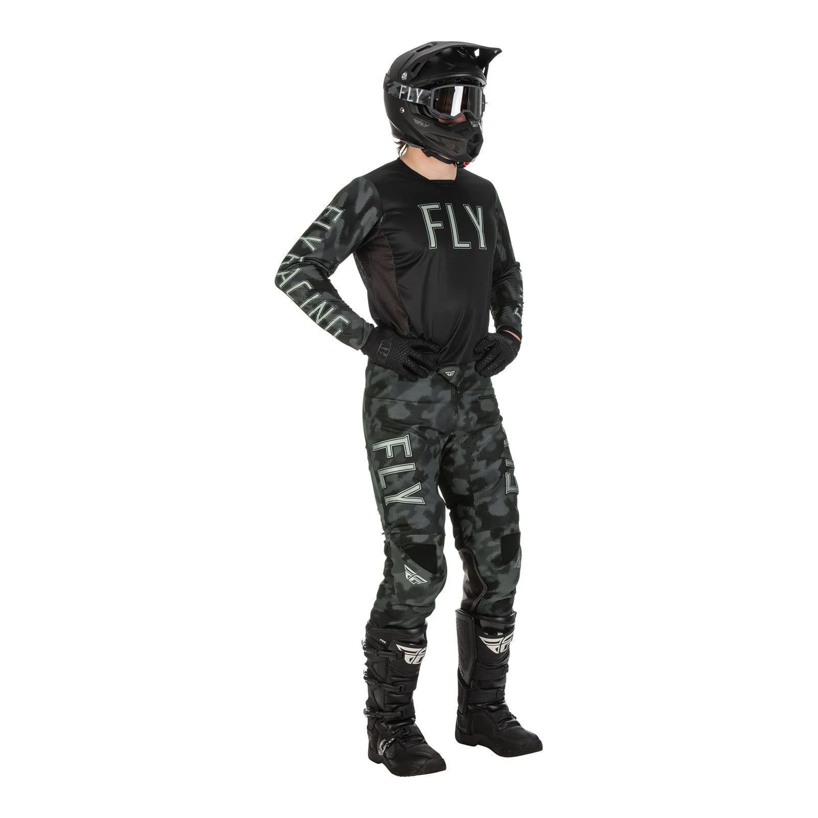 Fly Racing 2022 Kinetic Special Edition Tactic Jersey - Black / Grey Camo