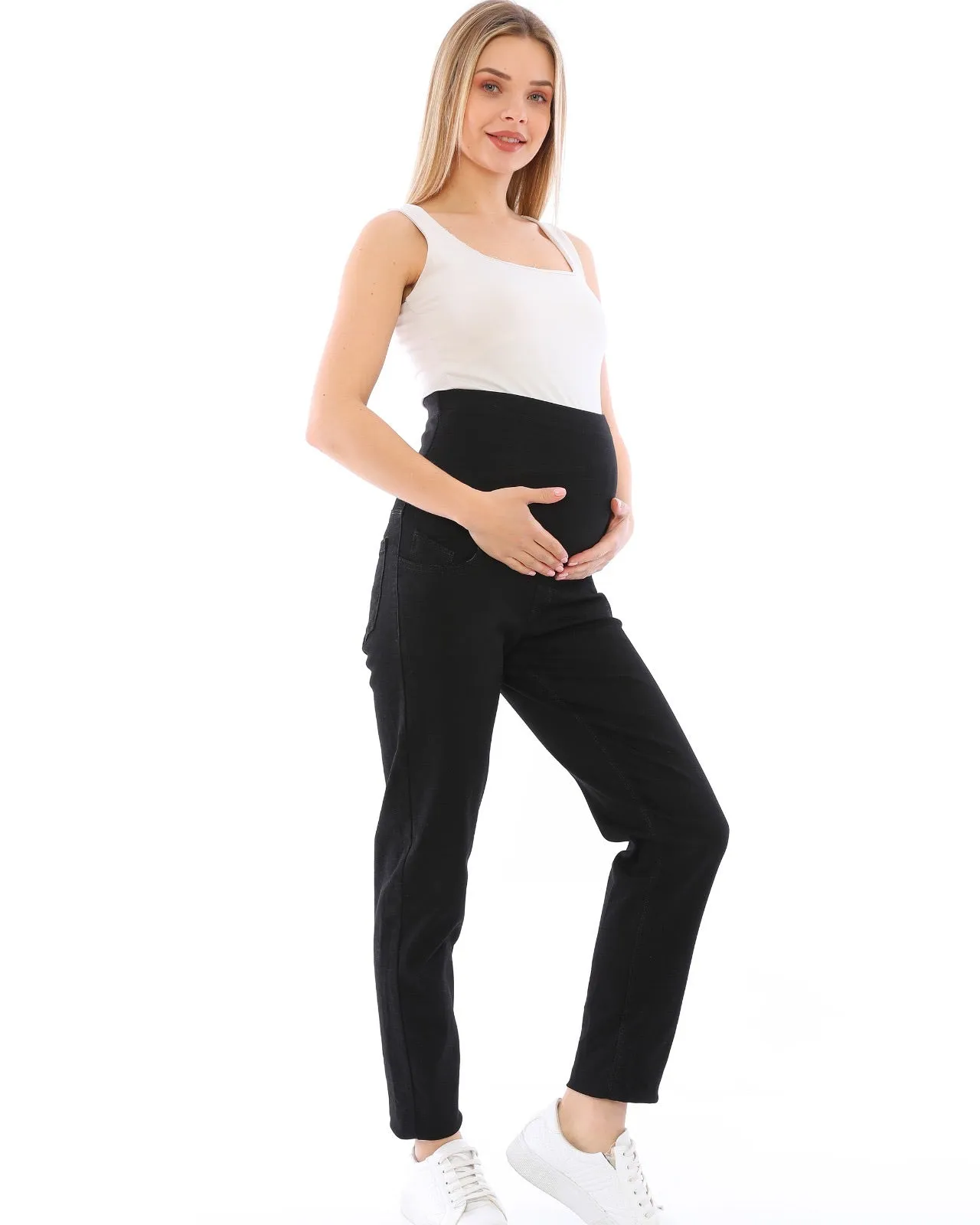 Maternity Boyfriend Jeans Black