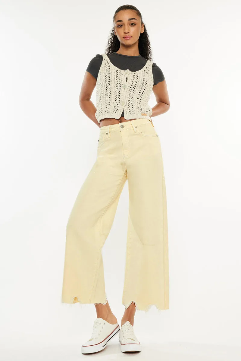 Savie Cropped Wide Leg Jeans