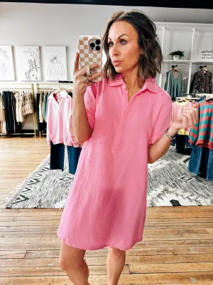 Wanderlust Gauze Shirt Dress-2 Colors