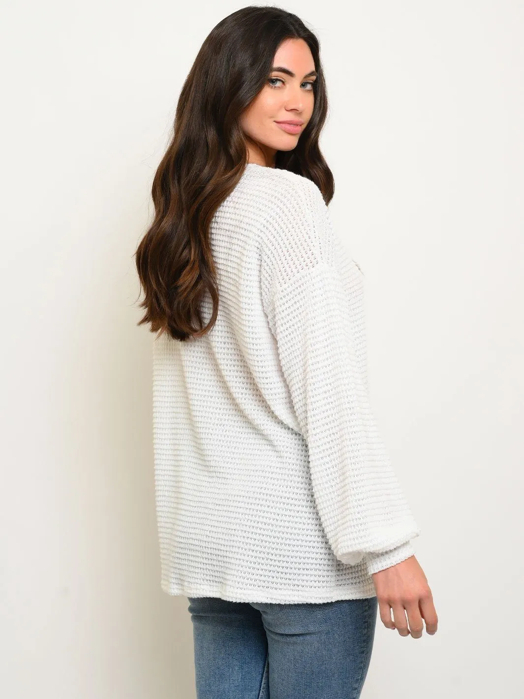 WOMEN'S LONG SLEEVE ROUND NECK TOP